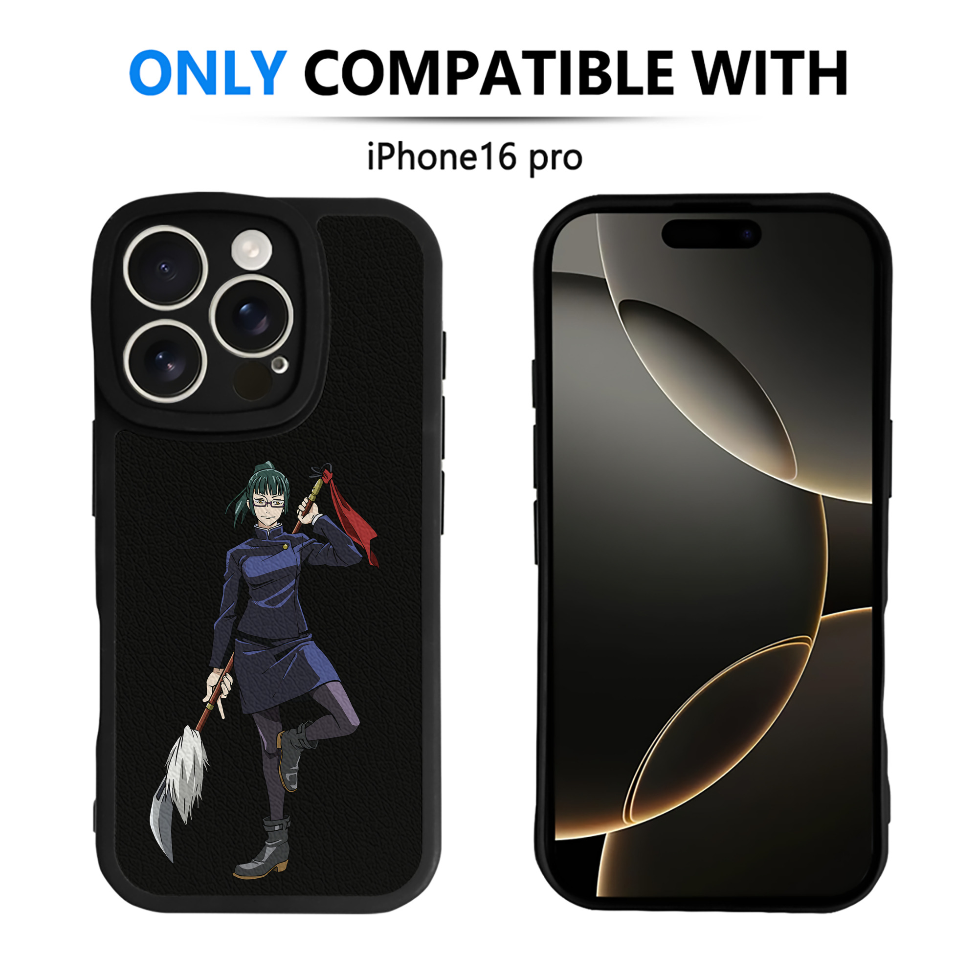 （画像用） 呪術廻戦 Jujutsu Kaisen 【iPhone 16シリーズ対応】シリコンスマホケース（レザー調） 材質：シリコン